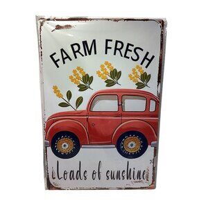 12 X 8 Tin Retro Golden Era Signage  Farm Fresh New Sealed